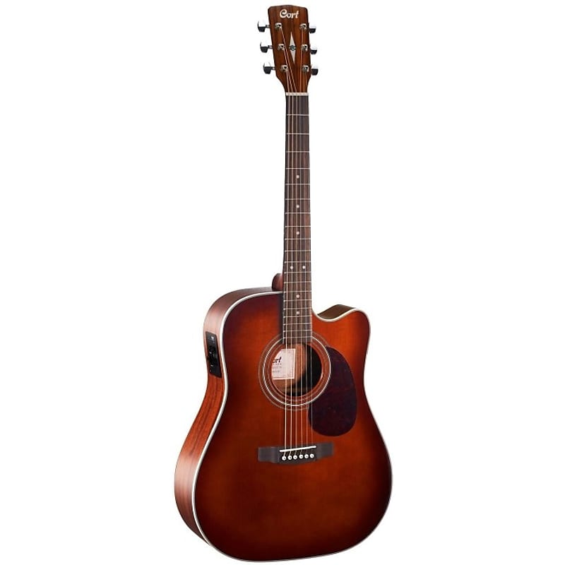 Cort  MR500EBR Dreadnought Cutaway Solid Spruce Top 6-String Acoustic-Electric Guitar - (B-Stock) image 1