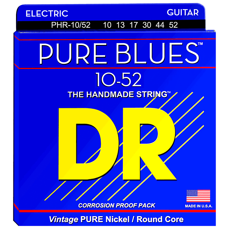 DR Strings PHR-10/52 PURE BLUES™ Pure Nickel Electric Big-Heavy 10-52 image 1