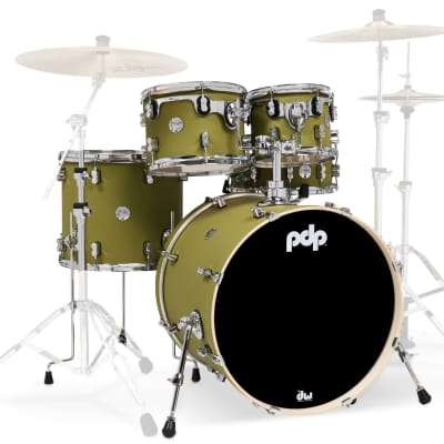 PDP Concept Series 5-Piece Maple Drum Shell Pack - Satin Olive - 10/12/1614/22 image 1
