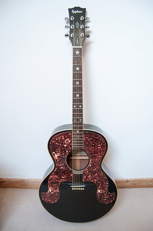Epiphone SQ-180 Don Everly Model Acoustic Guitar 1990 open book headstock tortoise shell pick guard image 1
