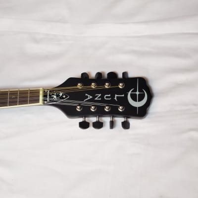 LUNA Moonbird F-style Mandolin NEW acoustic/electric Black Satin w/ CASE image 4