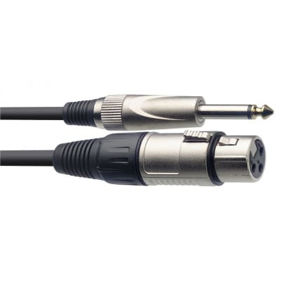 Stagg SMC6XP Female XLR to Mono Jack Cable 6m/20ft, Black for sale