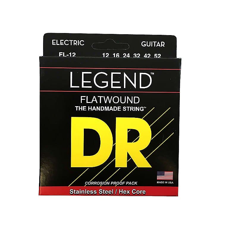 DR Guitar Strings Electric Legend Flat Wound Stainless Steel 12-52 image 1