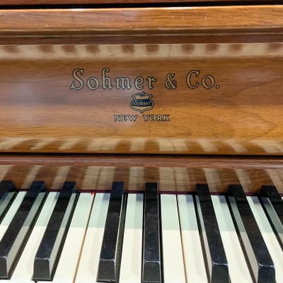 Sohmer & Co. Model 45SK 45" Satin Walnut Console Piano c1968 #166904 image 6