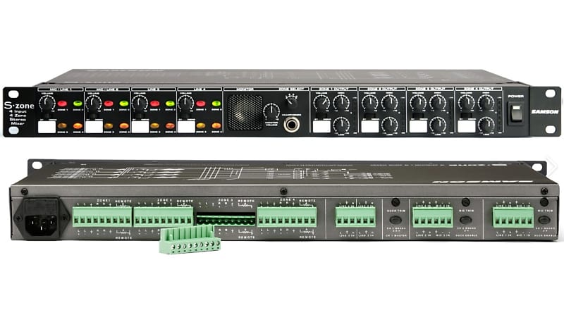Samson S-Zone 4-Input 4-Zone Rack-Mounted Stereo Analog Mixer image 1