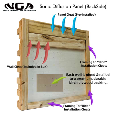 SONIC DIFFUSERS - Natural Wood  -  (2FT x 2FT) image 5