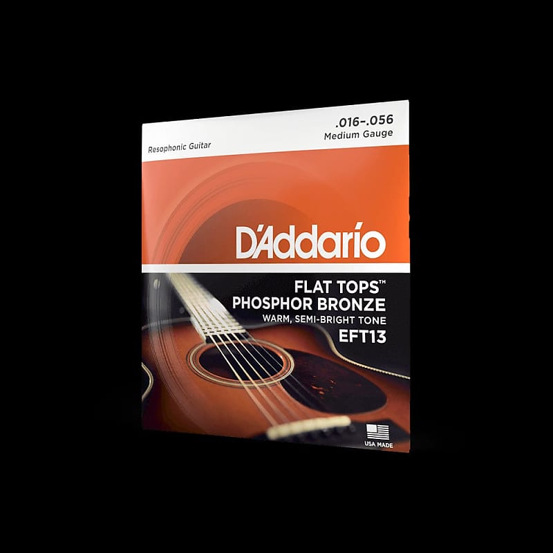 D'Addario - 16-56 Cordes de guitare résophoniques moyennes - EFT13