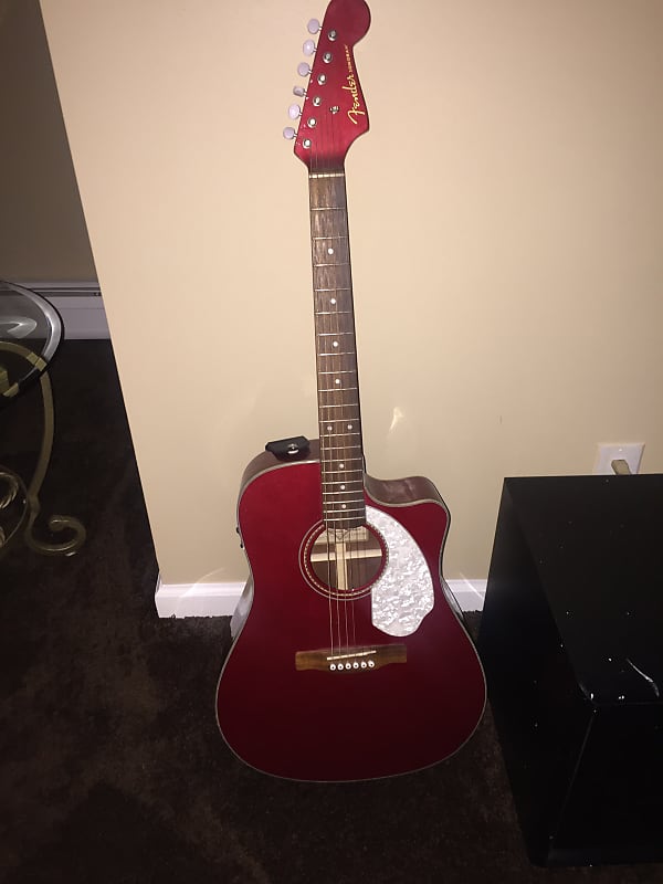 Fender Sonoran SCE Cutaway Acoustic-Electric Guitar 2010s Candy Apple Red image 1