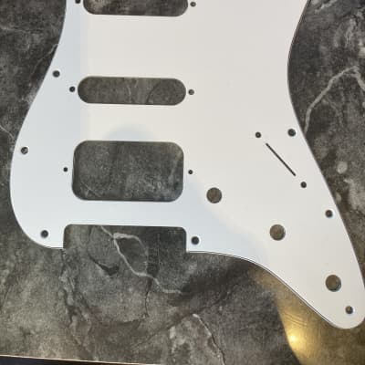 3-Ply White Pickguard For Lone Star or American Deluxe Stratocaster 11 Hole HSS Made In USA