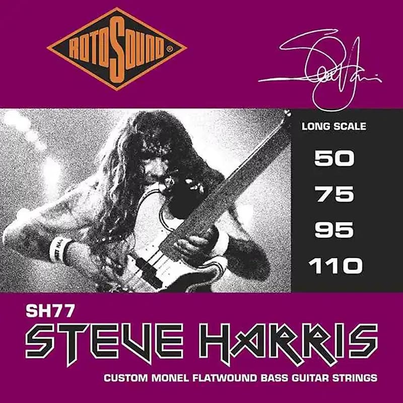 Rotosound Steve Harris SH77 Custom Flatwound Bass String Set 50-110 image 1