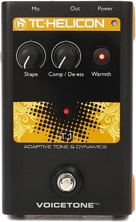 TC-Helicon VoiceTone T1 Vocal Tone and Dynamics Effects Pedal image 1
