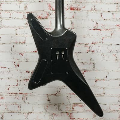 USED Kramer Tracii Guns Gunstar Voyager Outfit Electric Guitar - Black Metallic and Silver Ghost Flames image 7