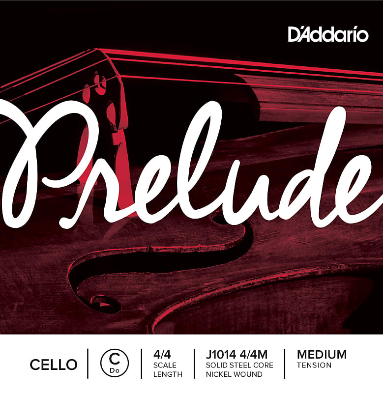 D'Addario J1014 4/4M Prelude 4/4 Cello String - C Medium image 1
