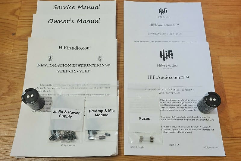 Kenwood KA-305 restoration kit filter capacitor repair rebuild fix  			