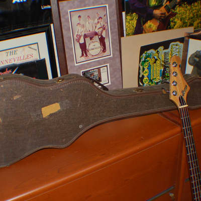 Video Demo 1966 Conrad Model 1246 Full Scale Bass Guitar New Strings Original Soft Shell Case image 10