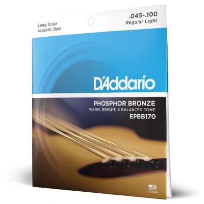 D'Addario Phosphor Bronze Acoustic Bass Strings, Long Scale, 45-100, EPBB170 image 3