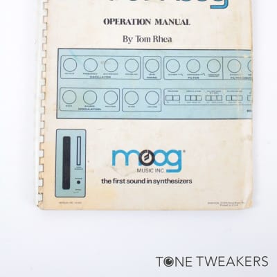 MOOG MICROMOOG OPERATION MANUAL instruction book schematics VINTAGE SYNTH DEALER