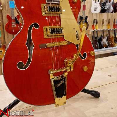 GRETSCH G5422TG Electromatic Classic Hollow Body Double-Cut with Bigsby and Gold Hardware Laurel Fingerboard Orange Stain image 13