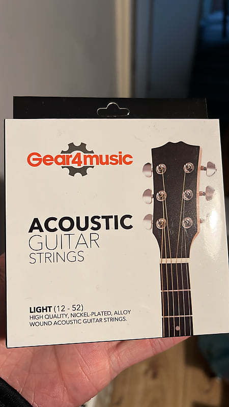 5x Gear4music Acoustic Guitar Strings LIGHT(12-52) image 1