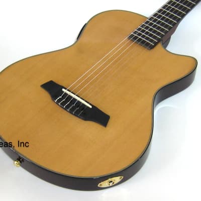Angel Lopez Electric Solid Body Classical Guitar - Natural image 2