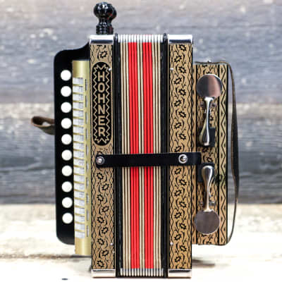 Hohner HA-114 Model 2-Bass Spoon 10-Treble Button 4-Stop 