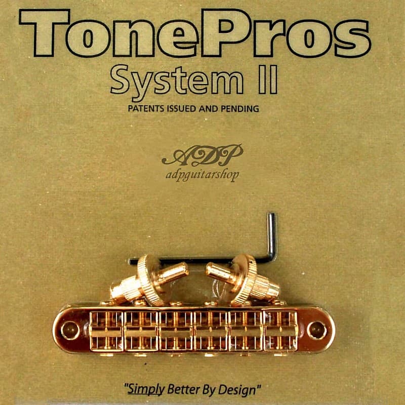 TonePros T3BP-G Chevalet Standard TuneOmatic Bridge Small POSTS Notched Saddles image 1