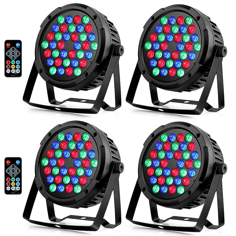 36Led Stage Lights 4 Pack - 36W Rgb Stage Lighting With Sound | Reverb