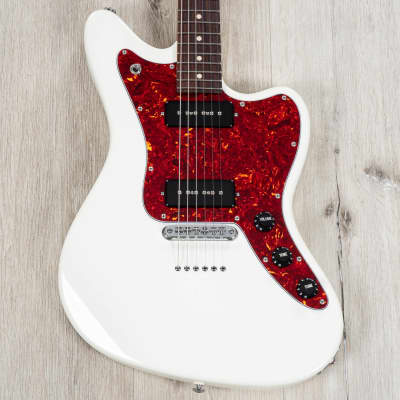 Suhr Classic JM Guitar, Rosewood Fretboard, S90 P90s, TP6 Bridge, Olympic White image 10