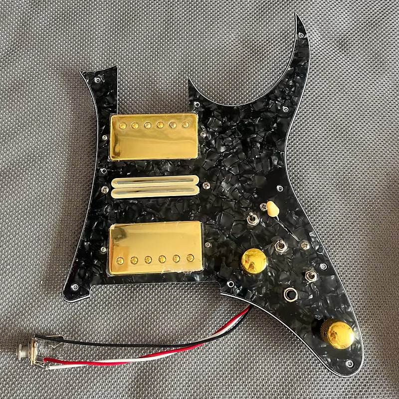 Black Pearl Guitar HSH Strat Style Multi Function Prewired | Reverb UK