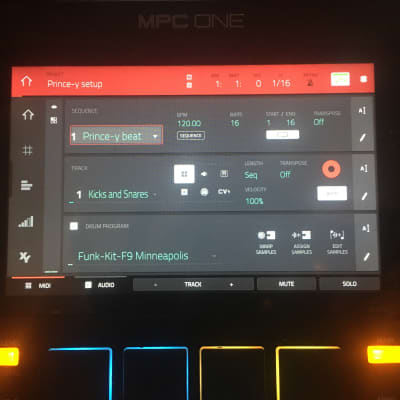 Akai MPC One Standalone MIDI Sequencer 2020 - Present - Black image 11