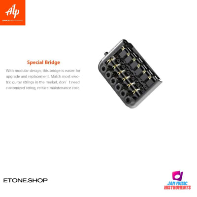 ALP AD-80 Electric Guitar Headless Travel Guitar Foldable Body Headphone Output 2022 Black image 8