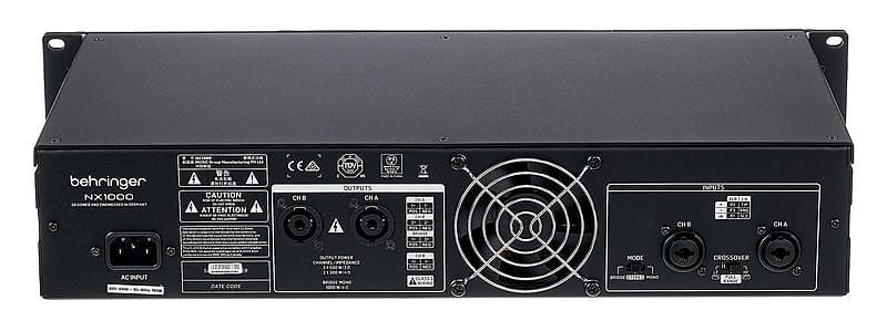 Behringer NX1000 1000-Watt Class D Power Amplifier | Reverb