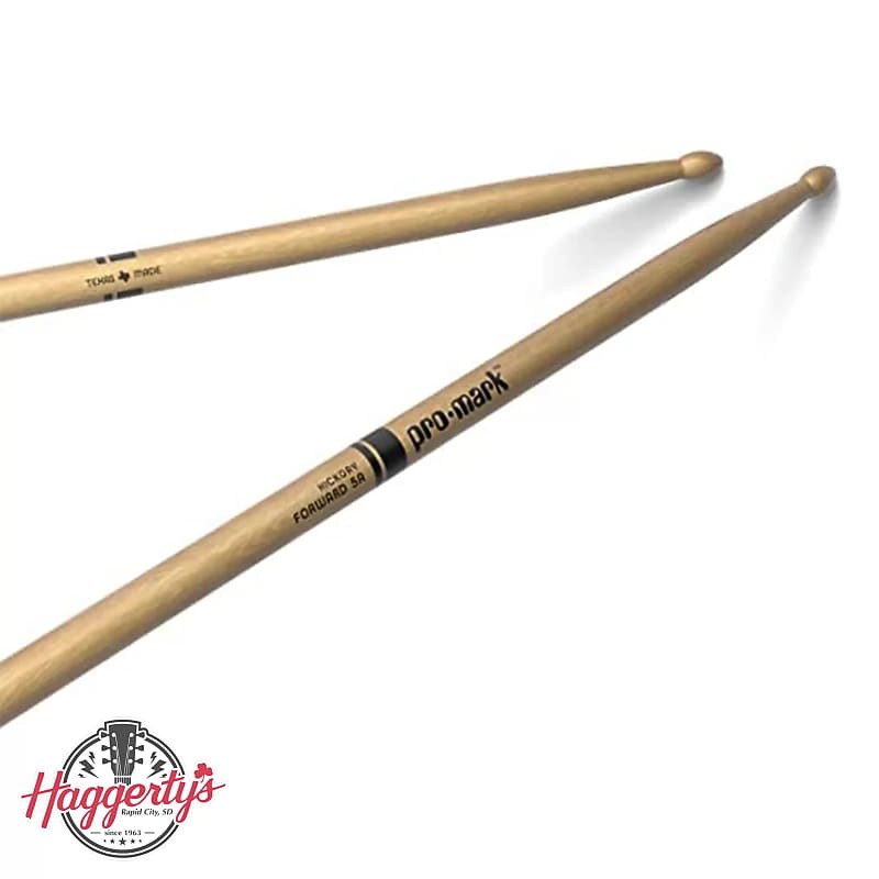 Promark Hickory 5A Wood Tip Drumsticks image 1