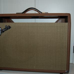 Repro Fender Brown Vibrolux cabinet with reconed JBL D120F - fits Tremolux chassis too image 1