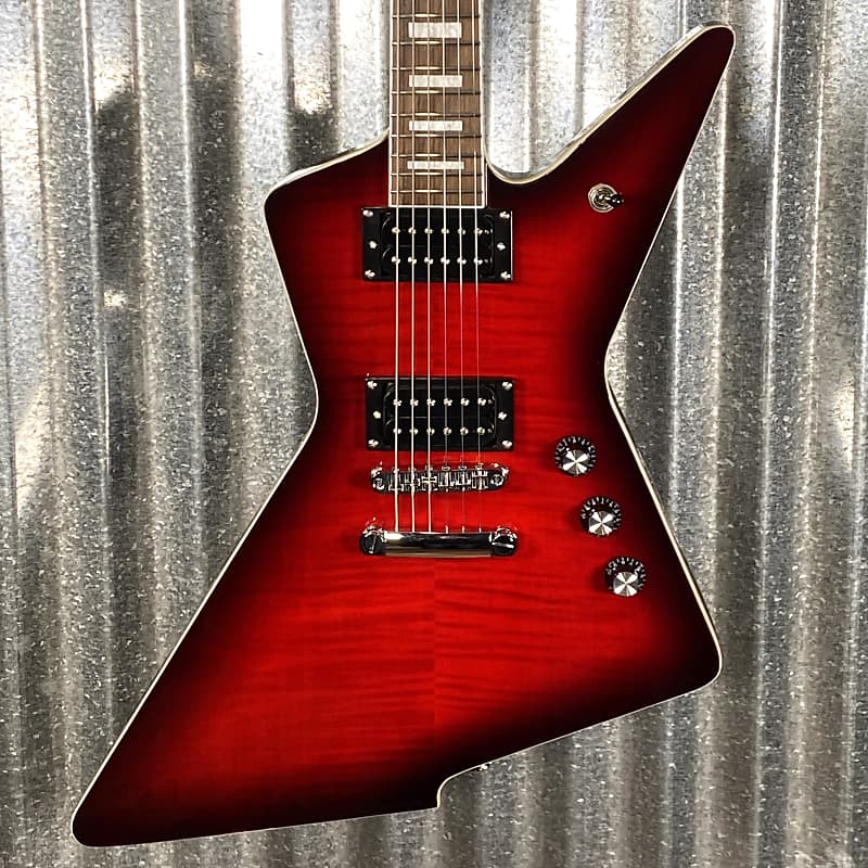 Westcreek Revenge Explorer Flame Transparent Red Burst #0595 | Reverb