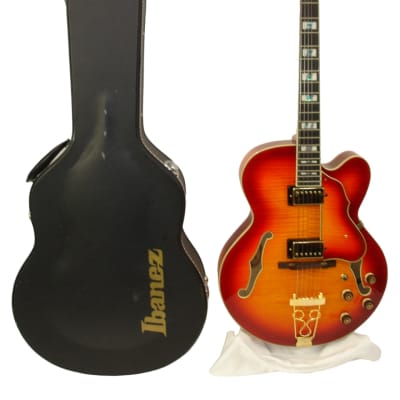 Ibanez Artstar AF155 Hollowbody Electric Guitar, Aged Whisky Burst w/ Case image 1