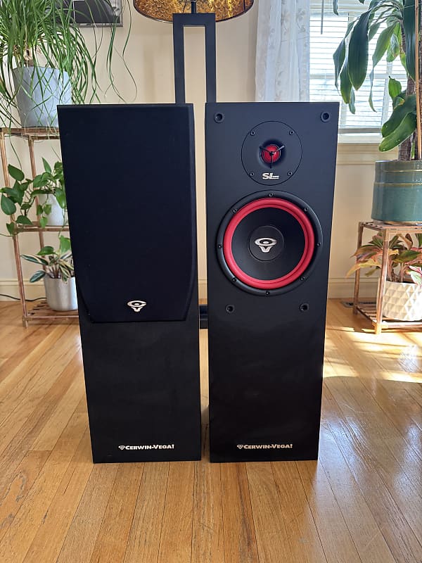 **NEW** Cerwin-Vega SL-8 SL Series 8&quot; 150 Watts 2-Way Floor Speaker Black  			