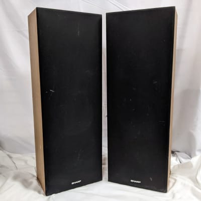 Vintage Pair of Sharp CP-2700P Floor Speakers - 25 Watts - Woodgrain image 2