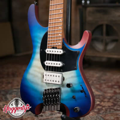 Ibanez QX54QM-BSM Q Series Headless Electric Guitar, Blue Sphere