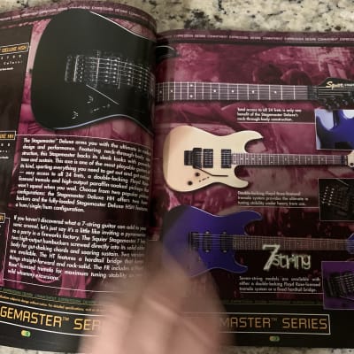 Squier Catalog 2000's Showmaster Jagmaster 7 String Tele Strat Bronco Bass Acoustic PA image 6