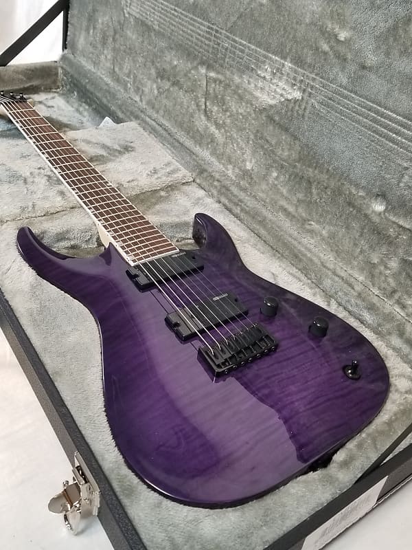 ESP LTD SH-207 Brian "Head" Welch 7 String Electric Guitar, Flame Maple Top, See Thru Purple, w/ESP Form Fit Hard Case 2023 image 1