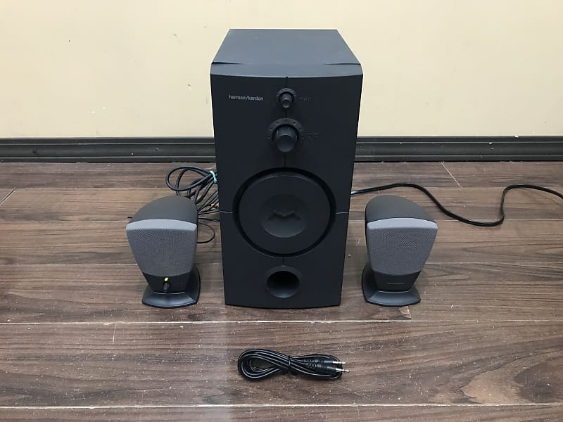 Harman Kardon HK395 2.1 Speaker Subwoofer Sound System For PC and Other Devices  			