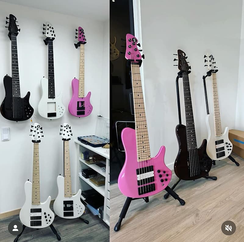 Mattisson Henrik Linder Series IV Temperament Frets Team Built 2024 -  Glossy Pink 33” Scale 6 Strings 17.5mm Spacing