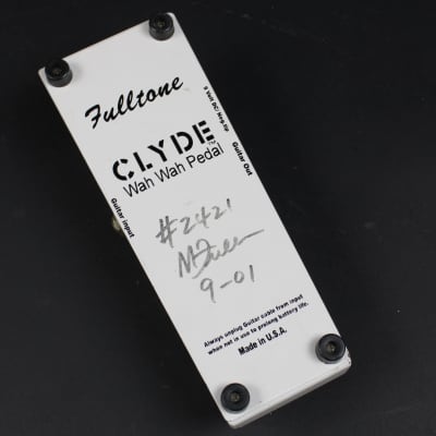 2001 Fulltone Clyde Standard Wah - White Signed by Mike Fuller image 5