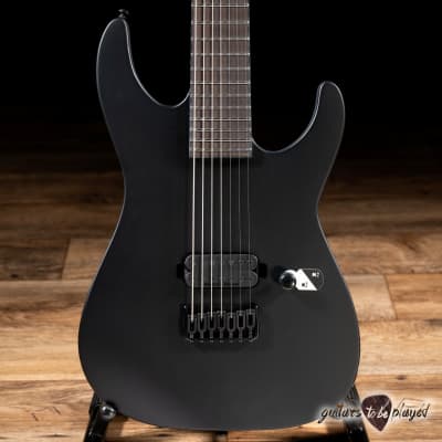 ESP LTD M-7HT Baritone Black Metal 7-String Guitar – Black Satin (M-7BHT) image 2