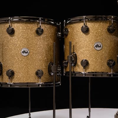 DW Collector's 7pc SSC Maple Kit - Gold Glass w/Black Nickel HW image 2