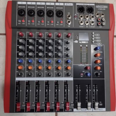 Aveek Professional Audio Mixer, Sound Board Mixing Console with 5 Channel  Digital USB Bluetooth Reverb Delay Effect, Input 48V Phantom Power Stereo  DJ