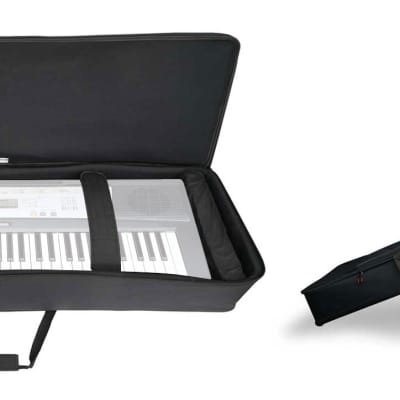 Rockville 61 Key Keyboard Case w/ Wheels+Trolley Handle For Yamaha PSR-E203
