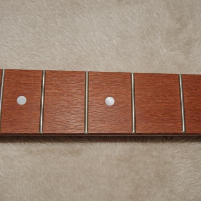 Unfinished Strat Style Neck Lacewood Curly on Flame Maple Strat 24.75 Conversion Neck 21 M/J Frets image 5