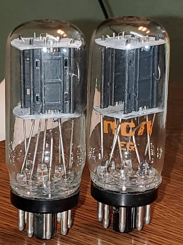 6SN7GTB RCA Black Plate/Matched Pair/Coin Base MaxiPreamp2 Tested